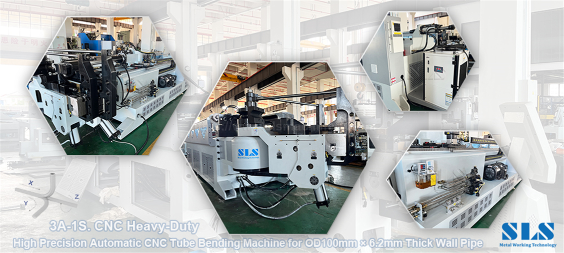 X-130CNC. 008.Heavy‑Duty 3A‑1S Large Tube Bender X-130CNC. 008.Dobladora de tubos grande 3A‑1S de servicio pesado