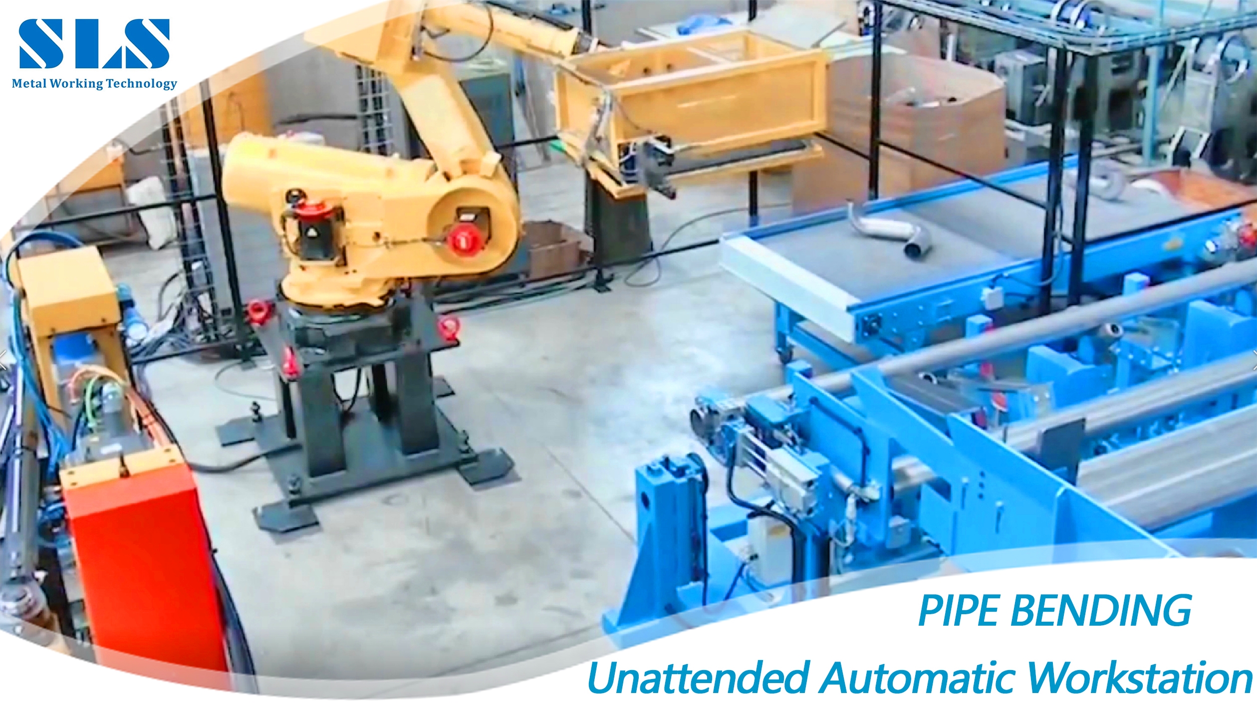 CNC Pipe Bender de estación de trabajo automática desatendida | Tecnología de flexión de formulario de maquinaria SLS