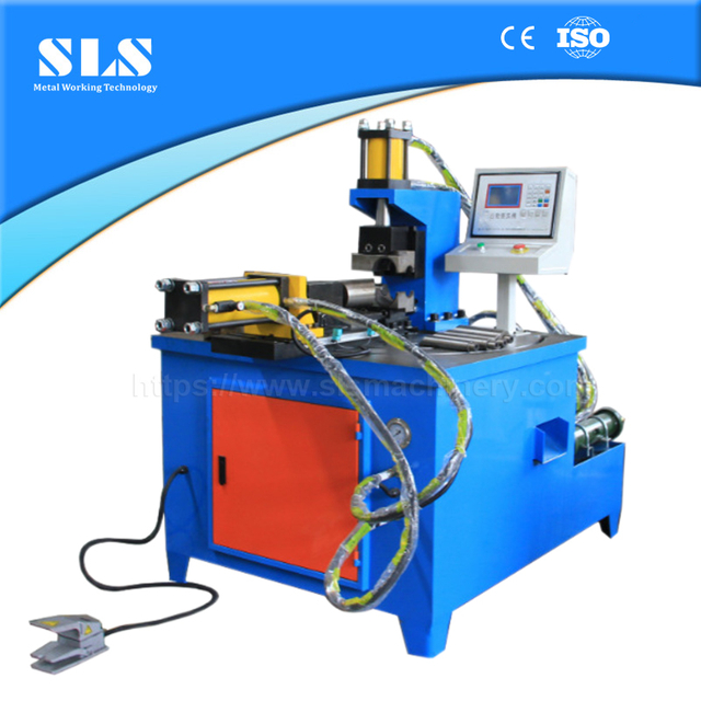 Tubo de acero metálico Angulgo de tubo hidráulico Notcher Notcher Tipeut Tipe End Arc Punching and Notching Machine