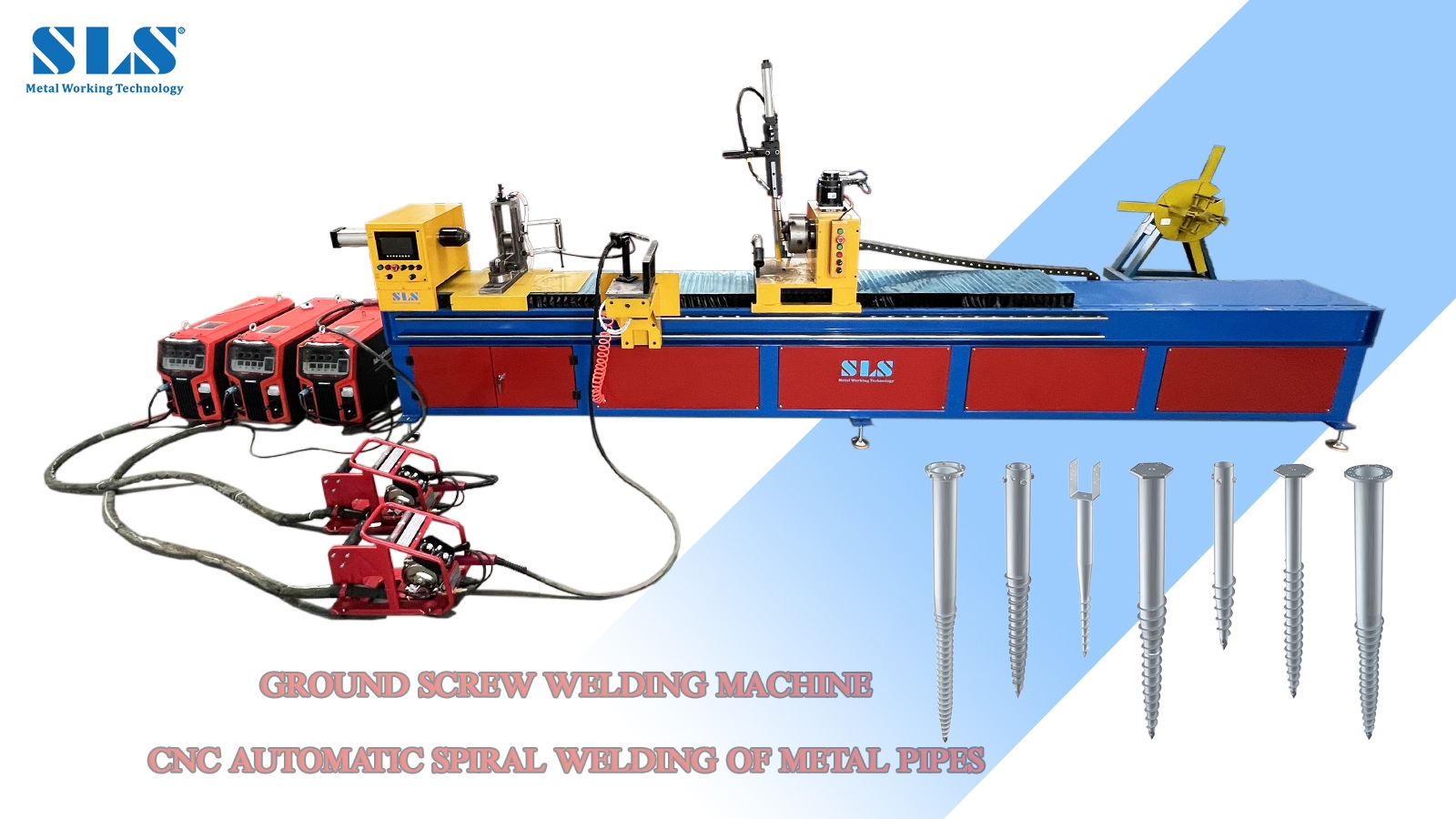 Línea de producción de pila de tornillo molido: Equipo de proceso de soldadura por espiral Auto CNC de tornillo molido