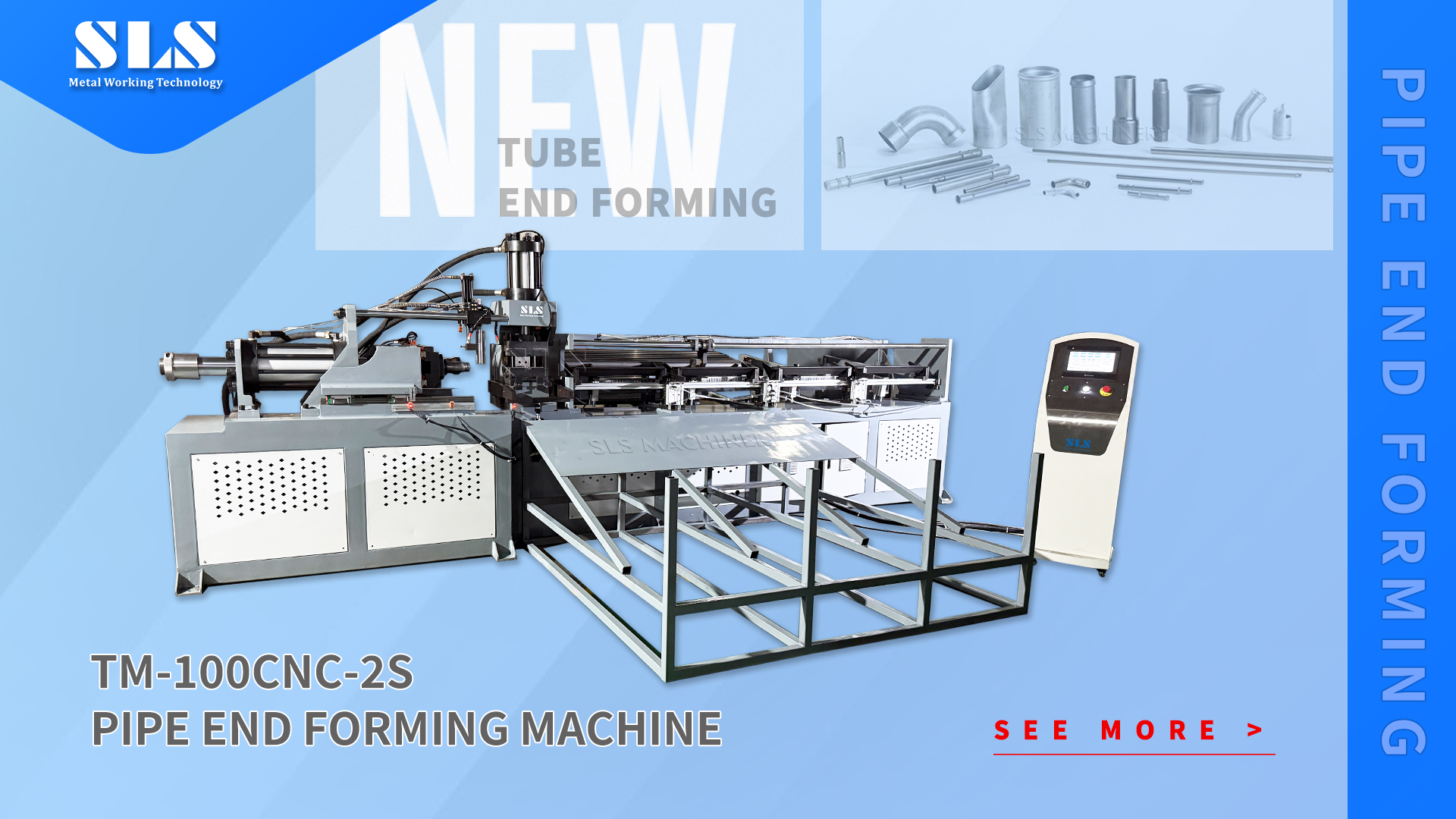 Máquina formadora de abocardado de extremos de tubos CNC | Máquina hidráulica de acabado de extremos de tuberías