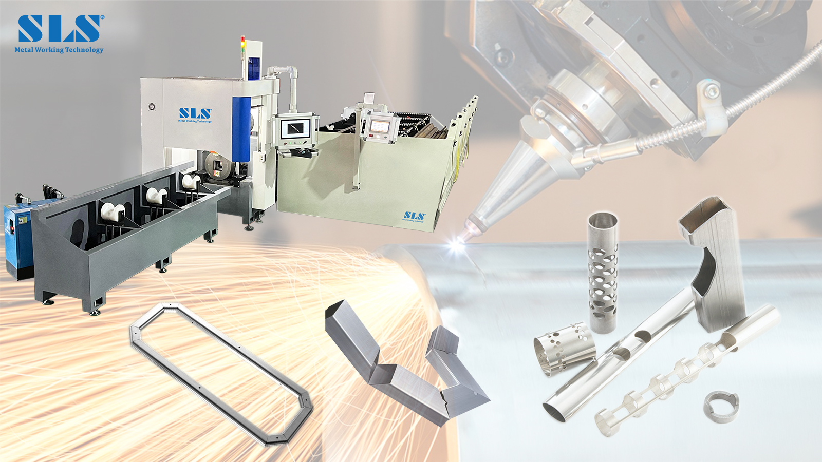 Máquina de corte láser de tubo de metal con sistema de carga y alimentación automática | Maquinaria SLS