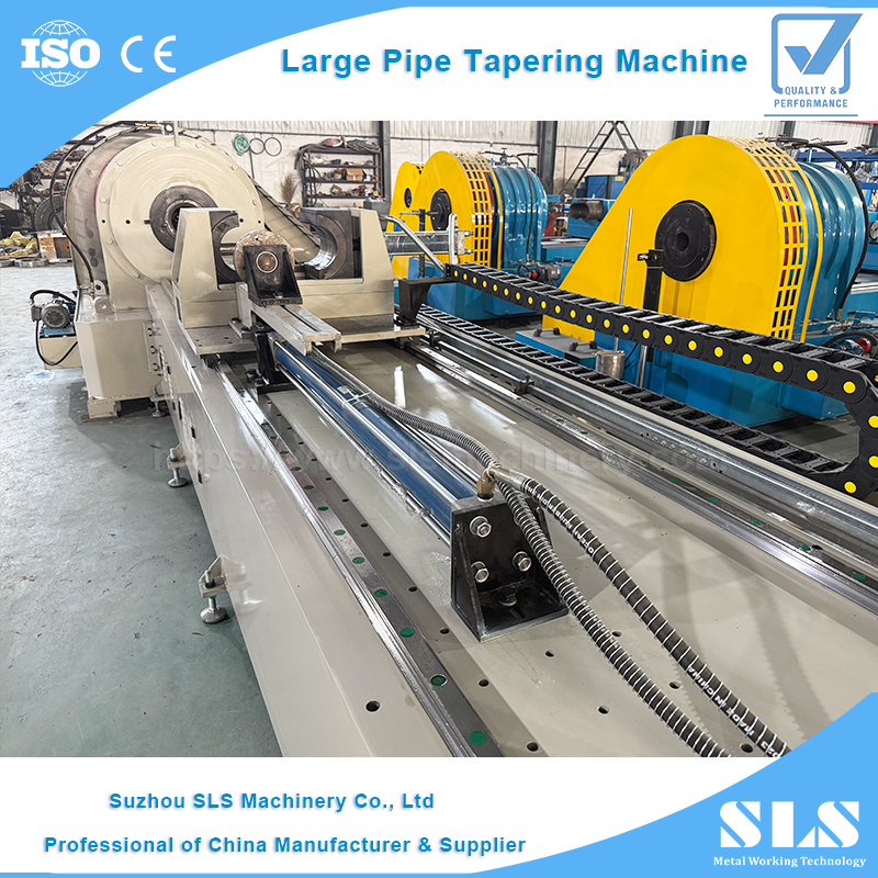 TP-160NC Máquina formadora de tubos grandes y enormes | Punta de cono de estampado de extremo de tubo de metal para fabricación de pilotes de tornillo de tierra