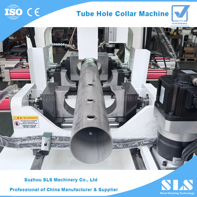 Máquina automática de perforación y perforación de orificios de cuello de tubo de acero CNC tipo BP-130 para cabezal de colectores de rama de tubería de refrigeración líquida CDU