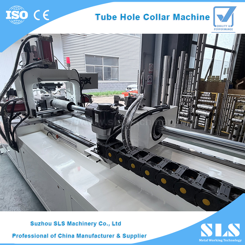 Máquina automática de perforación y perforación de orificios de cuello de tubo de acero CNC tipo BP-130 para cabezal de colectores de rama de tubería de refrigeración líquida CDU