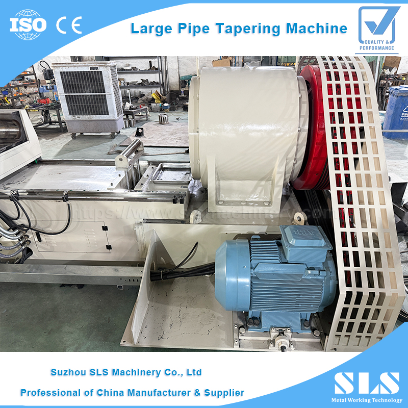 TP-160NC Máquina formadora de tubos grandes y enormes | Punta de cono de estampado de extremo de tubo de metal para fabricación de pilotes de tornillo de tierra